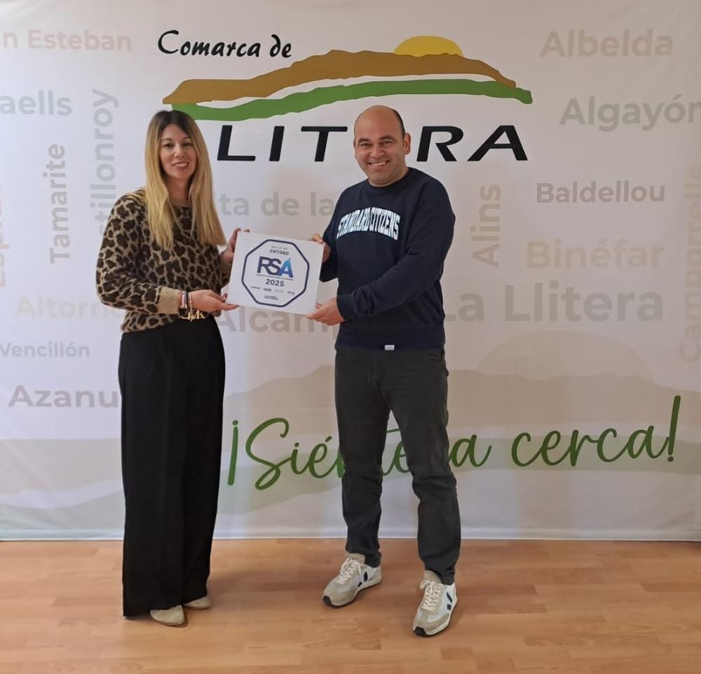 Imagen LA COMARCA DE LA LITERA - LA LLITERA OBTIENE EL SELLO DE RESPONSABILIDAD SOCIAL DE ARAGÓN