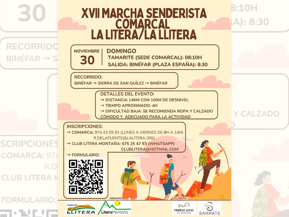 Imagen Inscripciones e información · XVII Marcha Senderista Comarcal