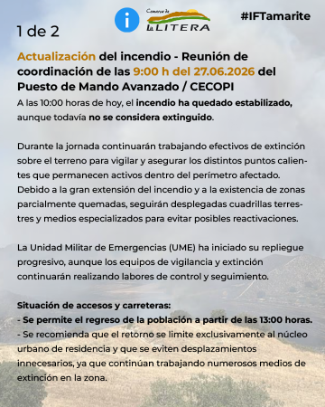 Imagen Nota web | Actualización del incendio - Reunión de coordinación de las...
