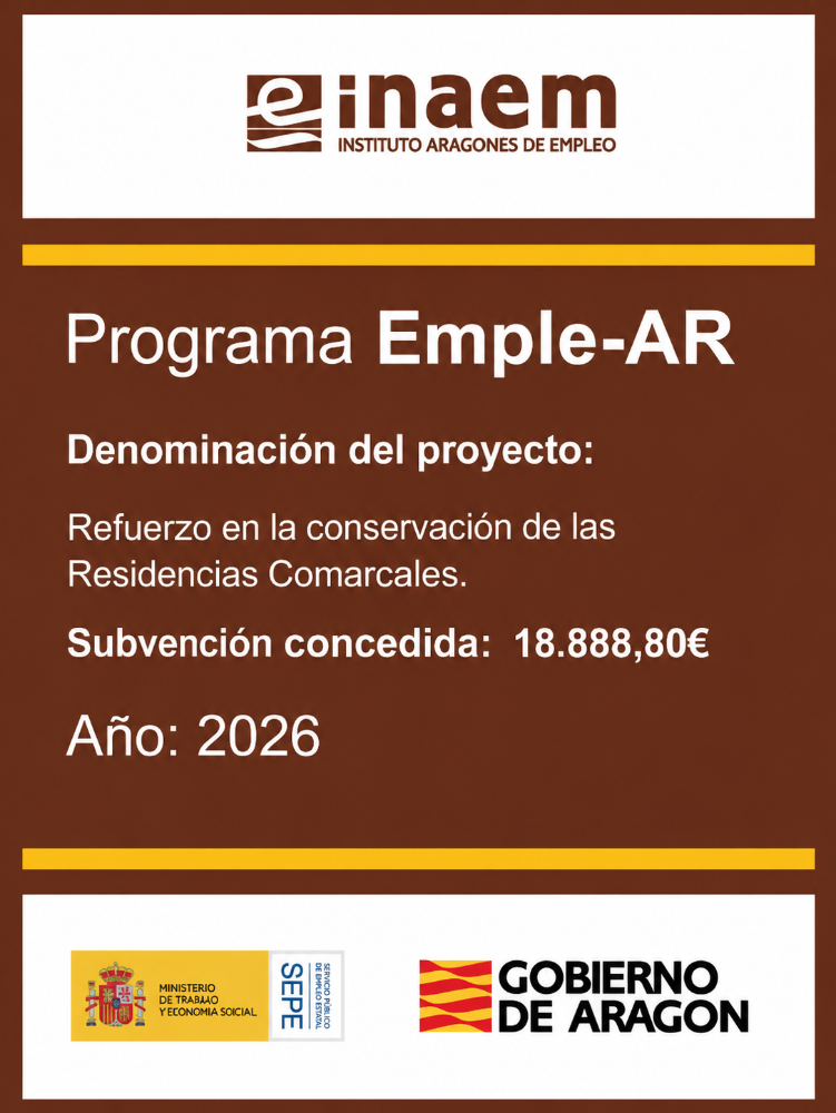 Imagen EMPLE-AR 26 – Refuerzo en la conservación de las residencias comarcales